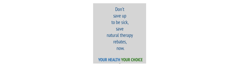Save Shiatsu and other Natural Therapy Rebates